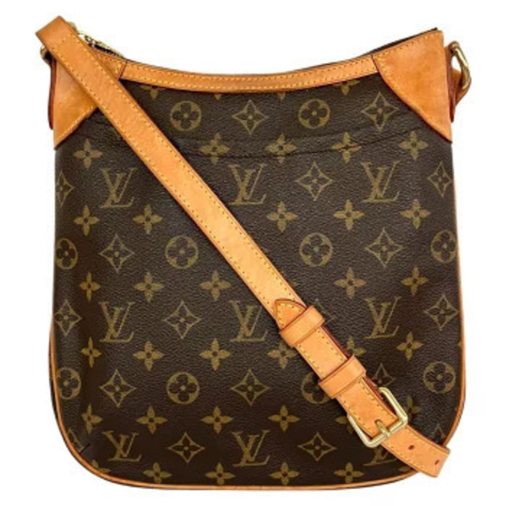 LOUIS VUITTON Monogram Odeon Crossbody Bag Canvas Brown